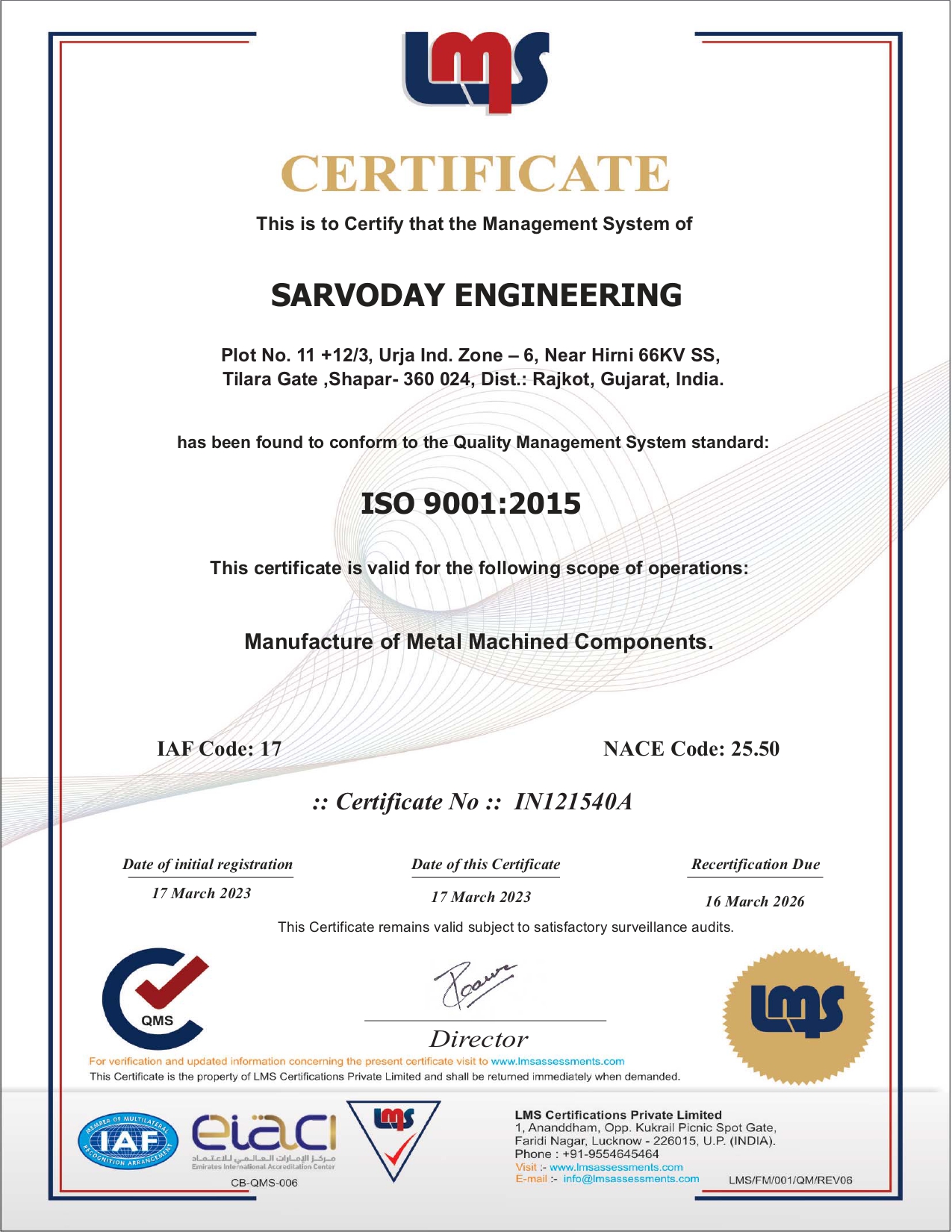 Certificate